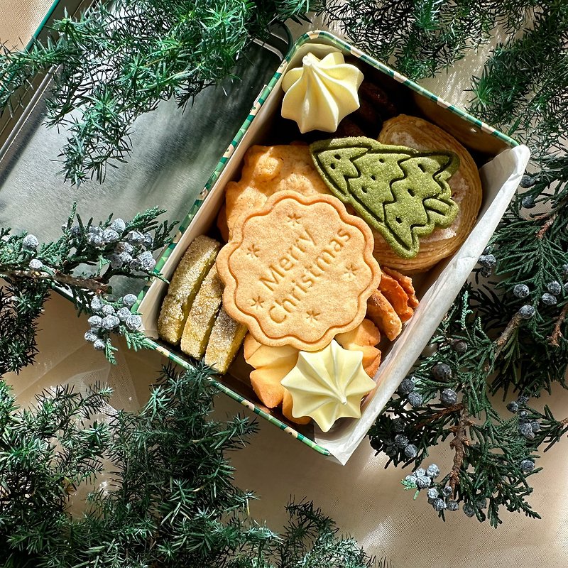 【聖誕禮物】卡米聖誕餅乾鐵盒-綠