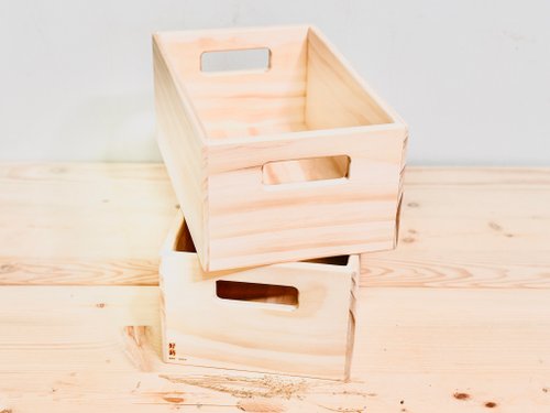 穴あき取手付木箱 2号高箱 [30×19×13] - 木工品 - お家に温かみ