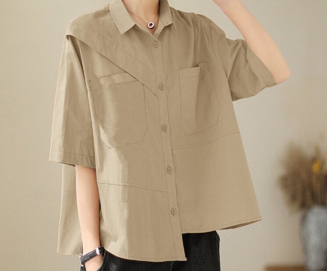 depound oversized shirts beige シャツ　ベージュ oversized shirts - dark beige - DEPOUND CO LTD
