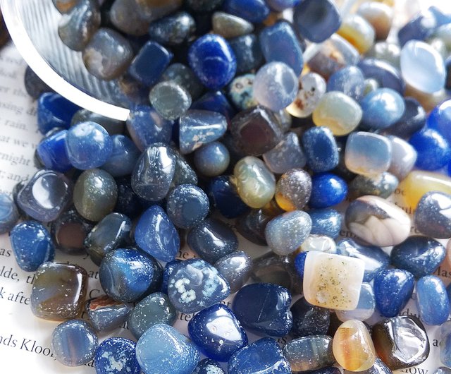 Blue Agate 天然藍瑪瑙玉隨碎石淨化專用碎石一份100g 售80元石話石說