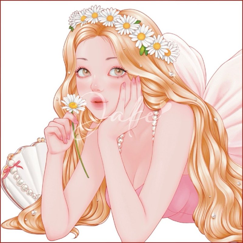 Daisy - A Little Mermaid - 貼紙 - 紙 多色