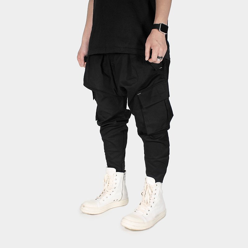 [ionism] low-grade military pants black (black zipper) - Men's Pants - Cotton & Hemp Black