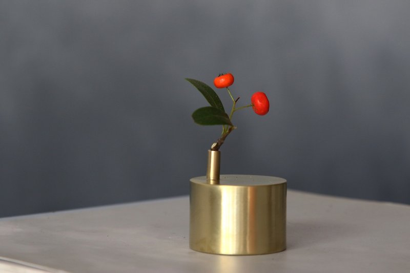 花器#06小 - 花瓶/陶器 - 銅/黃銅 橘色