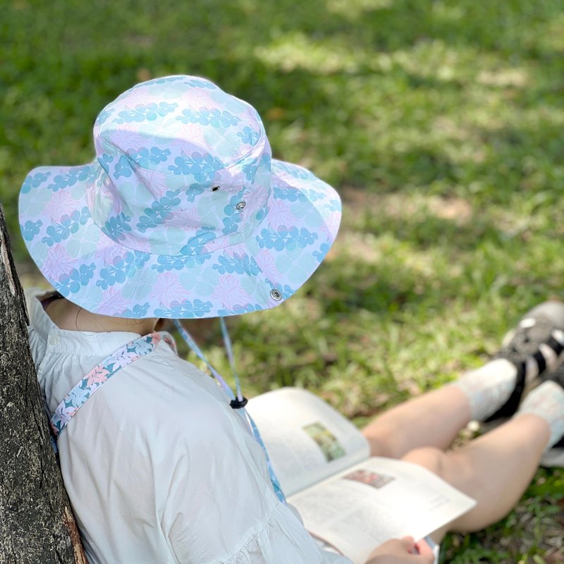 Fern Pattern Hiking Hat - White Style - Hats & Caps - Polyester White