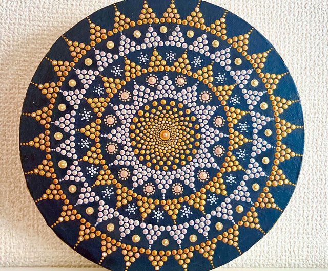 ドットマンダラ 花火 no.7 金 銀 20cm - ショップ dotmandala