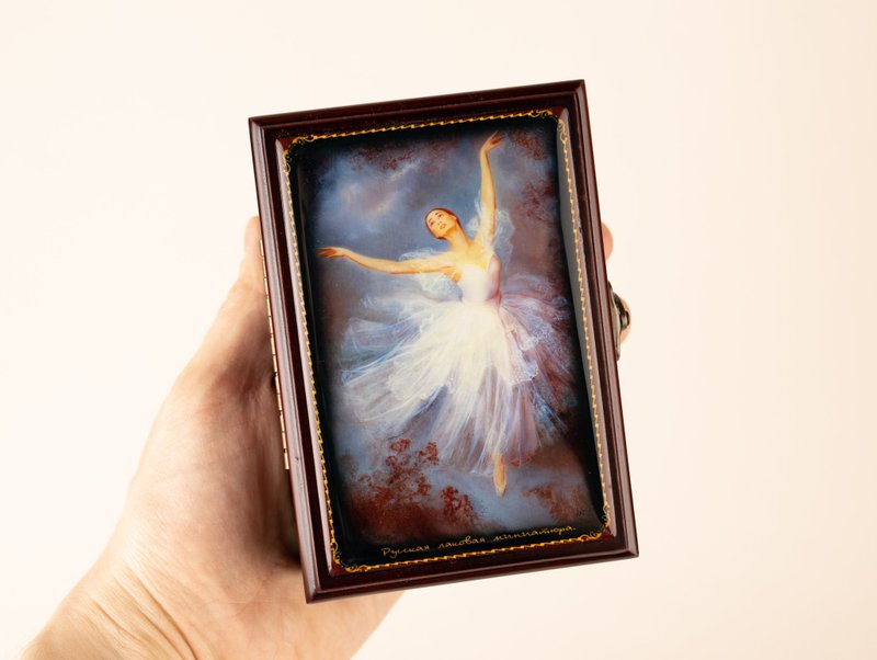 Personalized Jewelry box, Art wooden box, Jewelry boxes with print, Lacquer box - 居家收納/收納盒/儲物盒 - 其他材質 