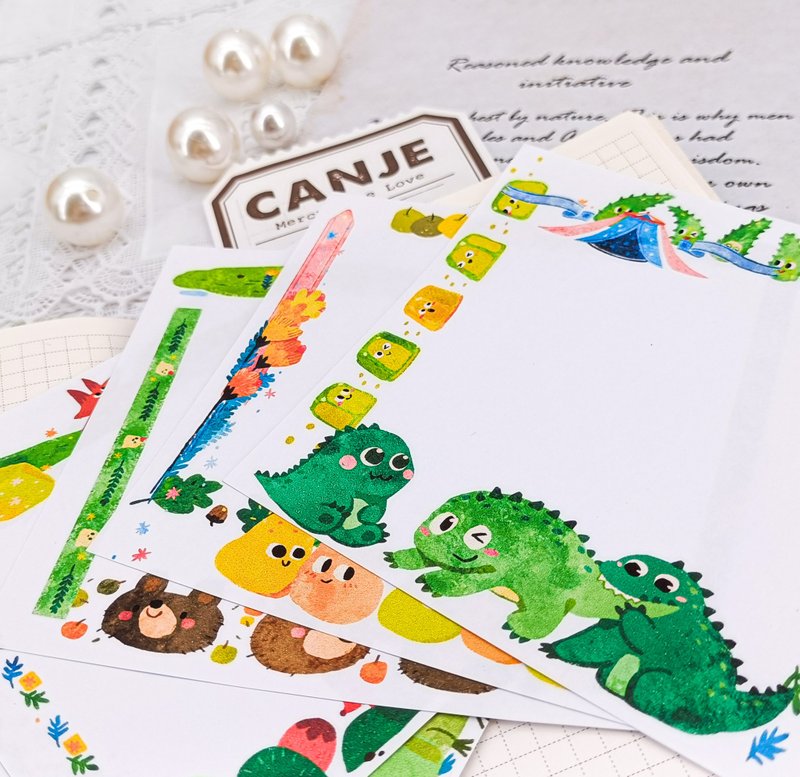608 森林好友便籤-鱷魚 Forest Friends Note Paper- Crocodile - 便條紙/便利貼 - 其他材質 多色