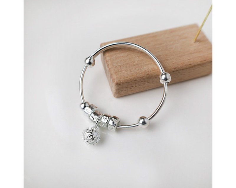 I Ping An I 925 sterling silver baby bracelet - เครื่องประดับ - เงินแท้ สีเงิน