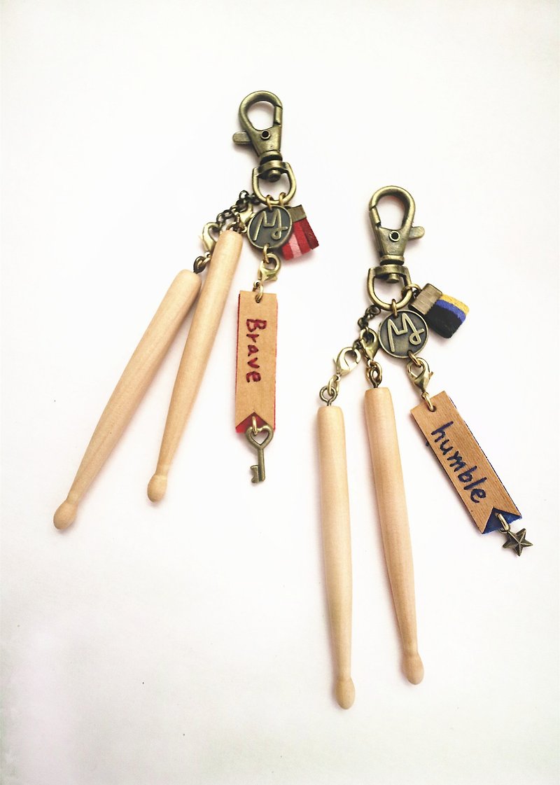 Out of print not sold [Drumsticks] Mini Simulation Model Charm Packaging Accessories Custom 2 - ที่ห้อยกุญแจ - ไม้ หลากหลายสี