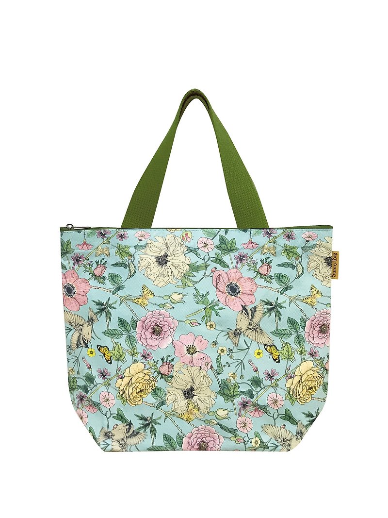 Sunny Bag-cotton tote bag (large) - flowers and birds