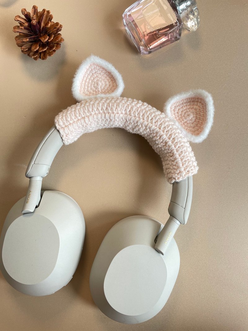 Cute Crochet AirPods Max Case Sony XM5 Protector Headphone Wrapper - หูฟัง - วัสดุอื่นๆ 