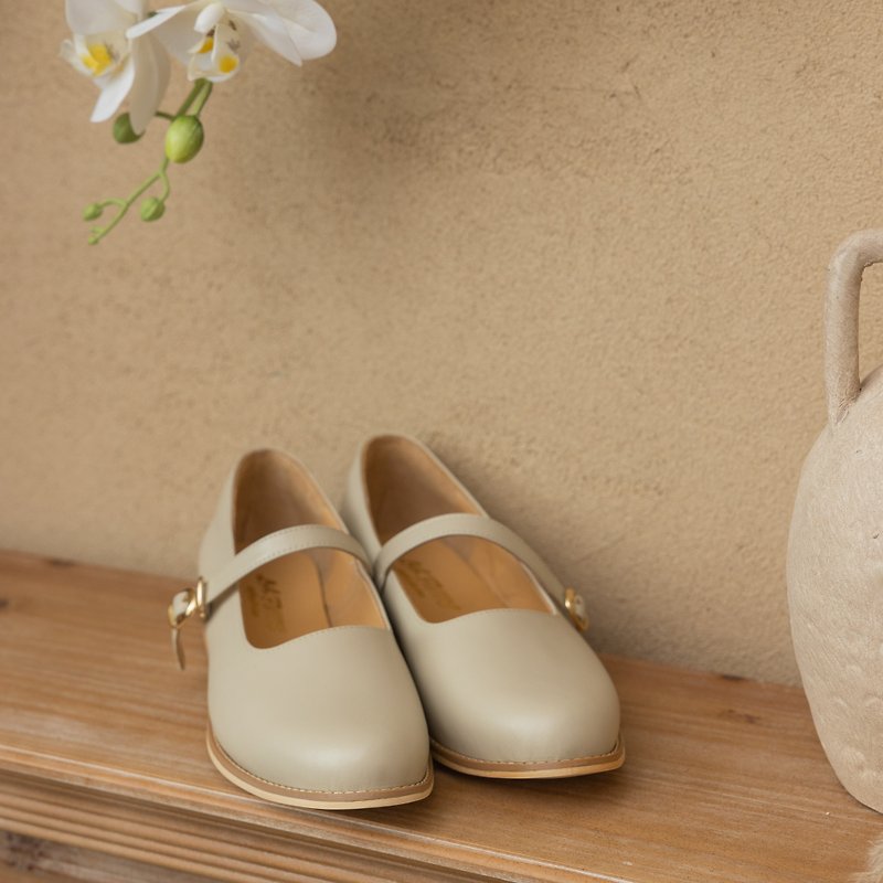 【British Mary Jane】Ivory White - Mary Jane Shoes & Ballet Shoes - Genuine Leather White