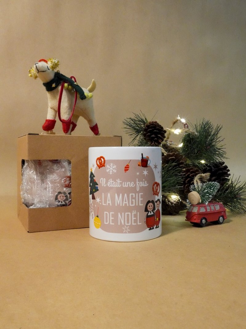 法式聖誕馬克杯 LA MAGIE DE NOËL / 聖誕節 阿爾薩斯 交換禮物 - 咖啡杯/馬克杯 - 陶 白色