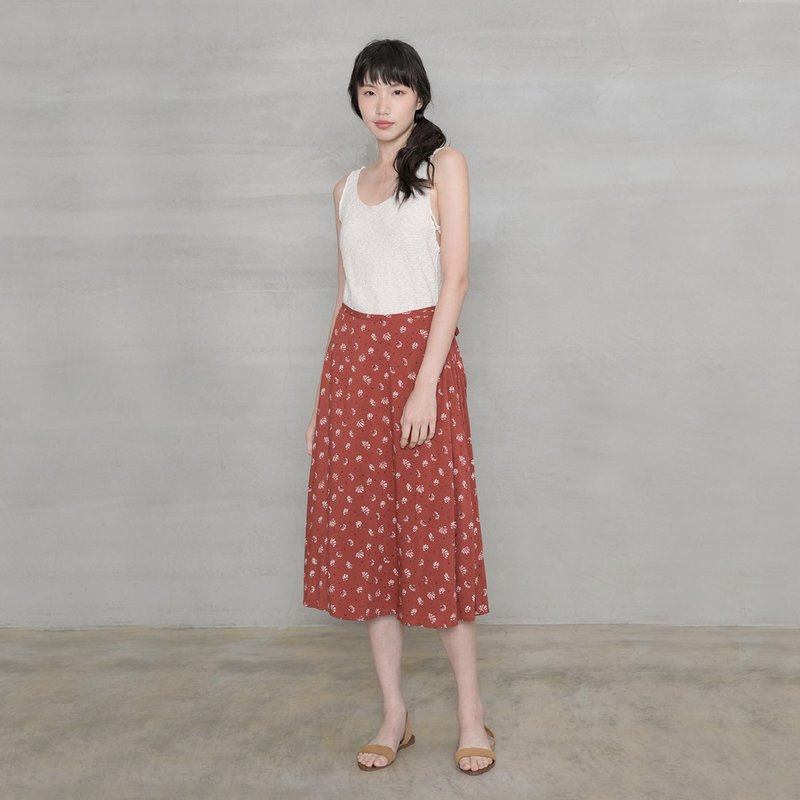 隨心所欲綁帶一片裙 Floral Liberty Midi Skirt - 裙子/長裙 - 其他人造纖維 多色
