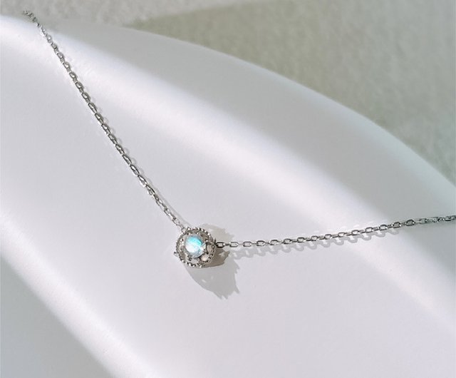 S925 offers Aquamarine Diamond Necklace