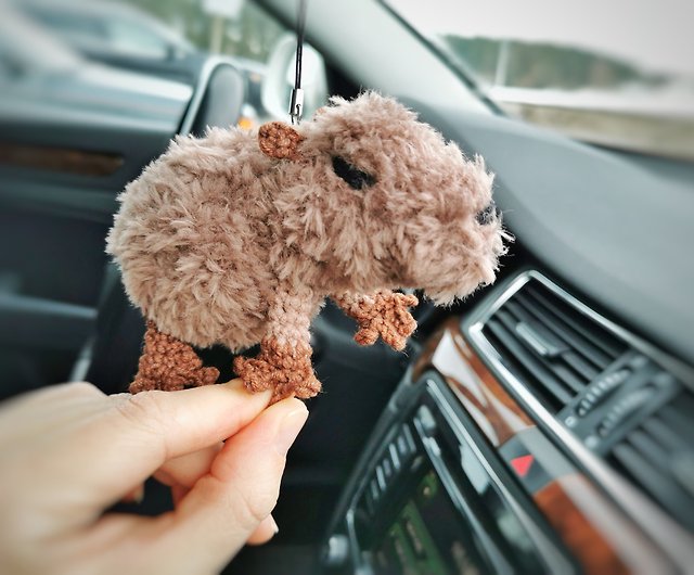Capybara keychain, car accessories, capybara toy plush, バック