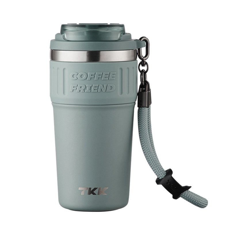 [TKK] Lodge Series 316 Stainless Steel x Ceramic Spray Insulated Coffee Cup 630ML - Gray Ink Blue - Pitchers - Stainless Steel Blue