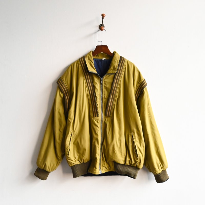 【蛋植物古著】雙面著用鋪棉古著夾克外套 - 女大衣/外套 - 其他人造纖維 