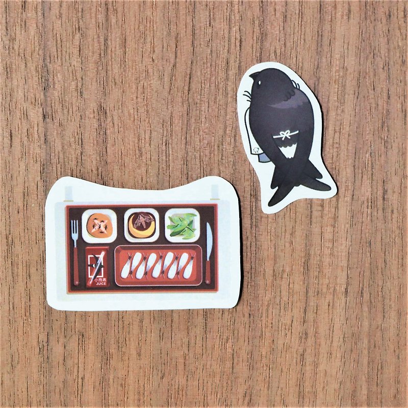 Bird Sticker | Little Swift High-altitude Waiter | Private Kitchen Series - สติกเกอร์ - กระดาษ สีดำ
