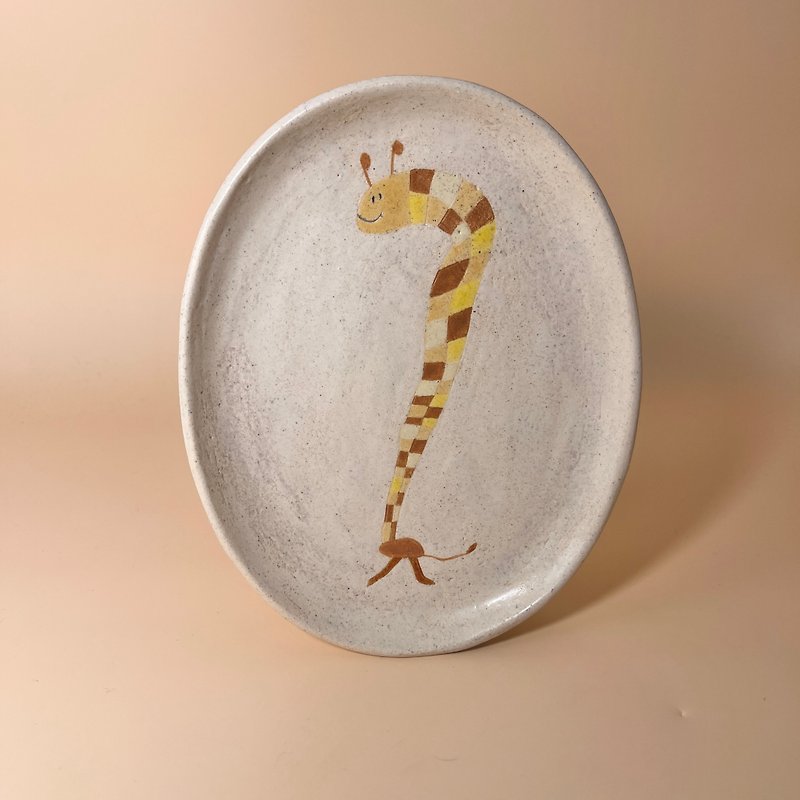 Giraffe oval dish for younger son - Plates & Trays - Pottery 