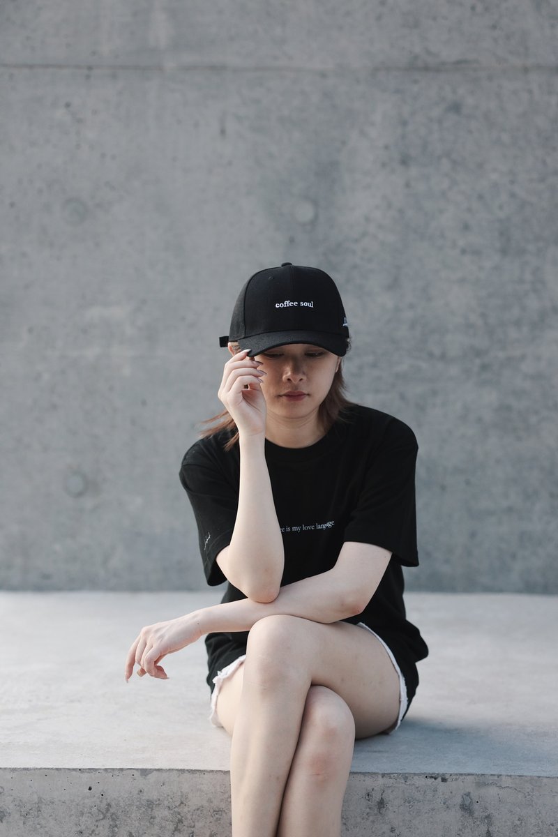 coffee soul hard cap (black special edition) - Hats & Caps - Cotton & Hemp White