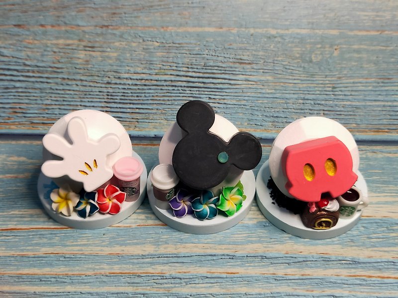 Mickey Mouse Booktown 3-Piece Set-Three-dimensional Diffuser Stone - ตุ๊กตา - หิน หลากหลายสี