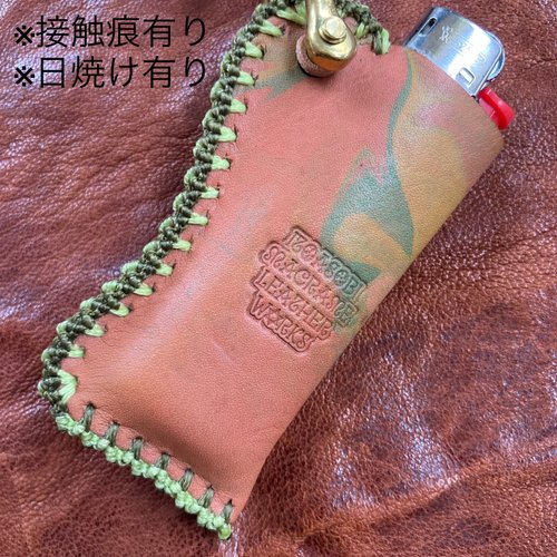 Weed,六芒星,麻の葉- マーブリングレザーBicライターカバー Weed,六芒星,麻の葉- マーブリングレザーBicライターカバー