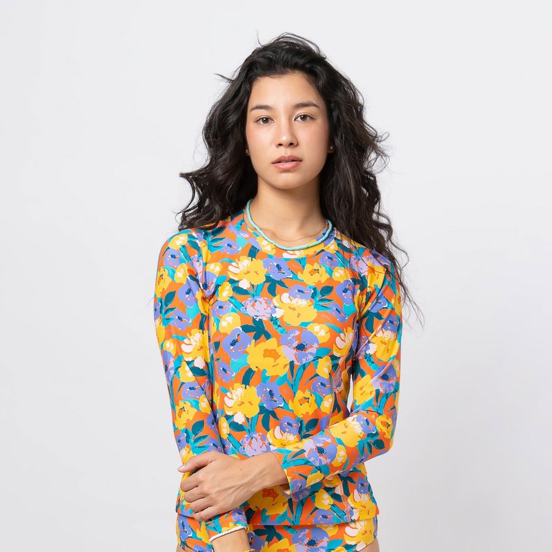 FIORI NECTARINE RASHGUARD - 女泳衣/比基尼 - 其他材質 