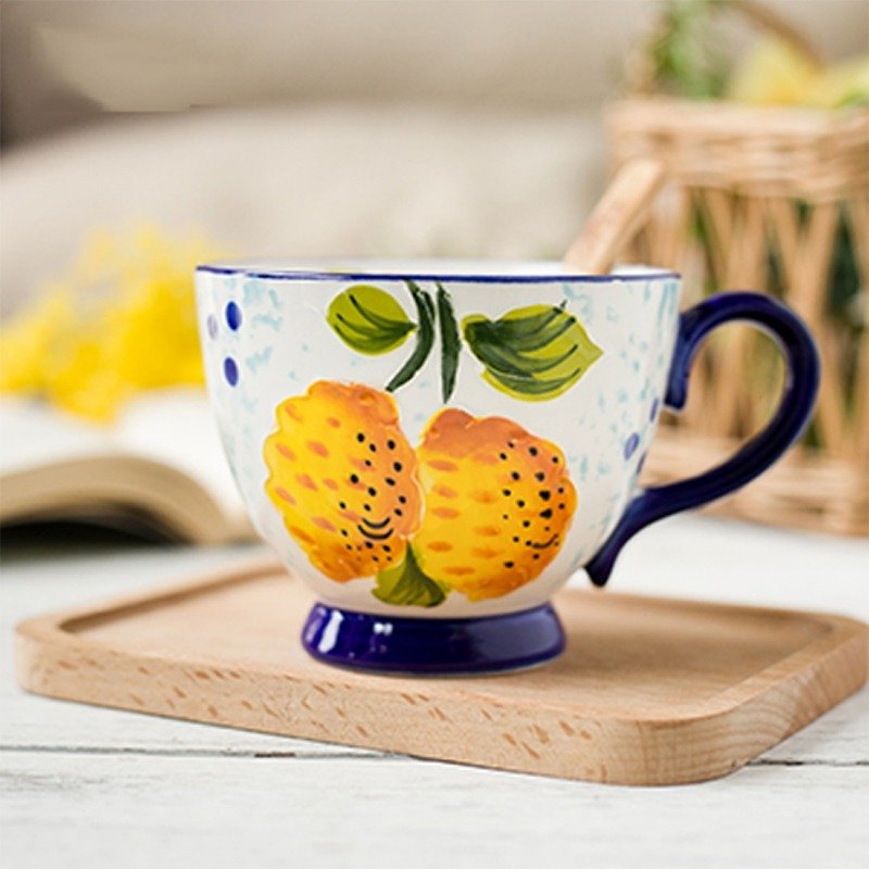 【JOYYE ceramic tableware】 Flower Jade hand-painted C cup-I - Mugs - Porcelain 