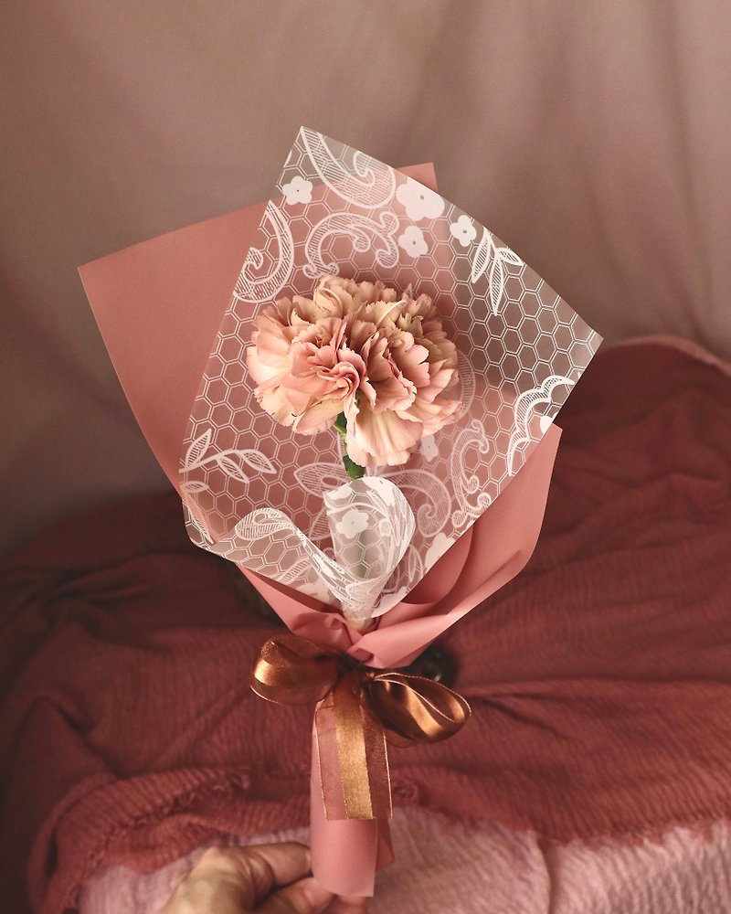 Limited to two pairs, the most beautiful Mother's Day flower gift, classical pink, large carnation single bouquet imported from the United States - Dried Flowers & Bouquets - Plants & Flowers 