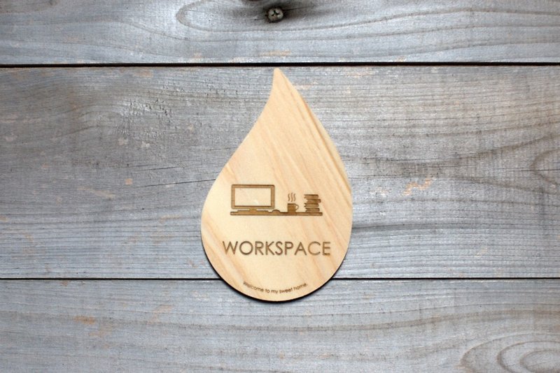 Workspace plate drop-plate - Wall Décor - Wood Brown