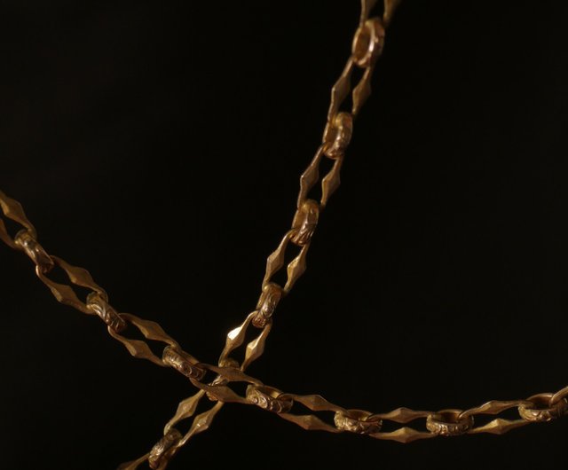 フランス　アンティーク　金バリ　立体感あるチェーン③ 安く 買うホビー・楽器・アート - フランス アンティーク 金バリ