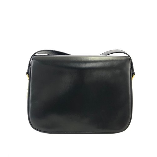 CELINE Triomphe pattern Jacquard Mini boston bag Handbag Black Vintage –  VintageShop solo