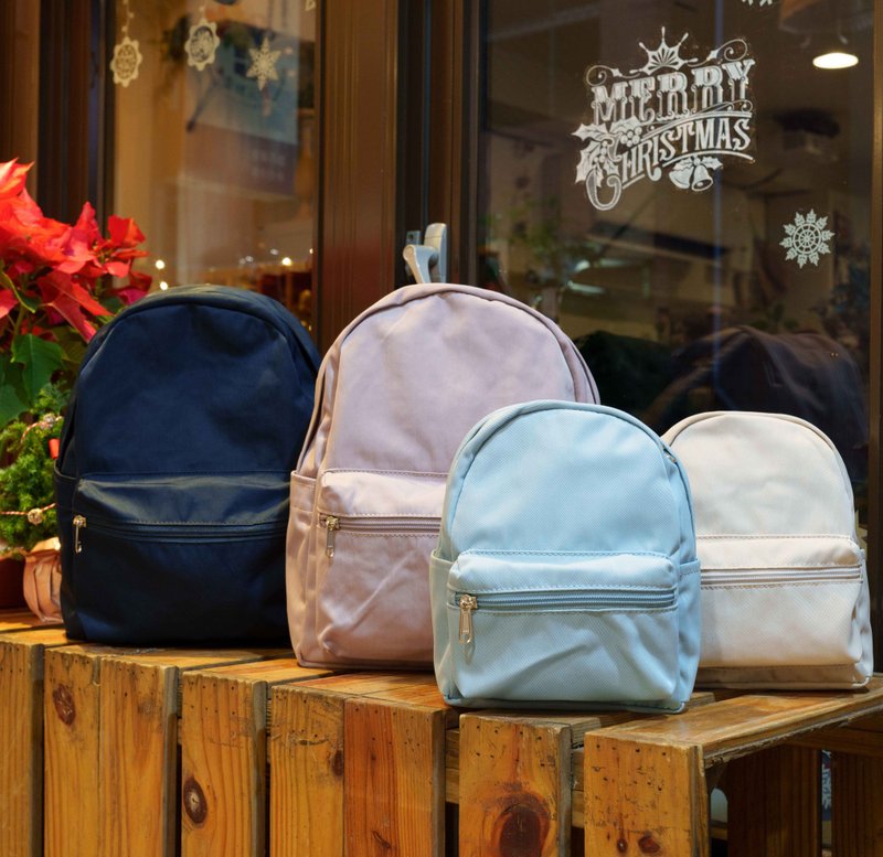 Lubi-parent-child mid-size four-color backpack - กระเป๋าเป้สะพายหลัง - ไนลอน หลากหลายสี