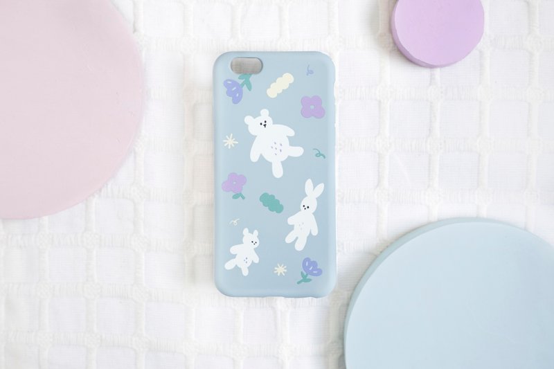 玩偶系列 - 灰藍色iphone case電話殼 - 手機殼/手機套 - 塑膠 藍色