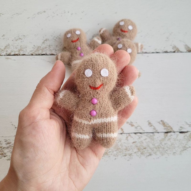Gingerbread stuff/ Candy cane/ Christmas Newborn photo props - 嬰兒手鍊/飾品 - 羊毛 卡其色