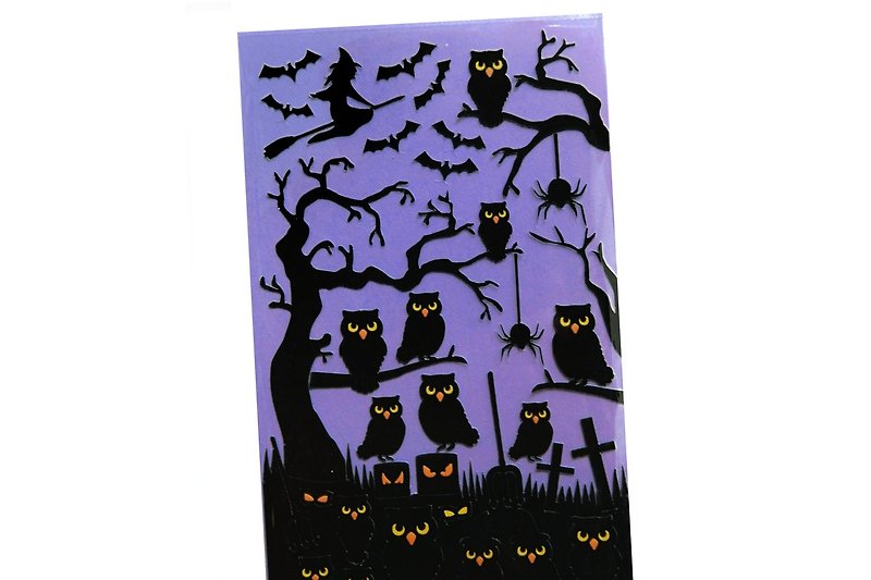 Halloween Assorted Stickers (387) - สติกเกอร์ - กระดาษ สีดำ