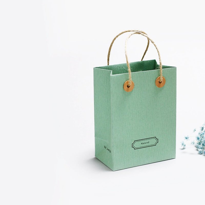 Natuarl // Mint) Small Sopping Bag 気持ちを伝える小さな手提げ袋 - 包裝材料 - 紙 綠色