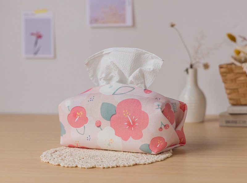 【Hibiscus-Toilet Paper Cover】Desktop / Stiff - กล่องทิชชู่ - เส้นใยสังเคราะห์ สึชมพู