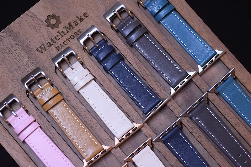 Italian Calfskin-made Apple Watch Genuine Leather Strap - Watchbands - Genuine Leather Multicolor