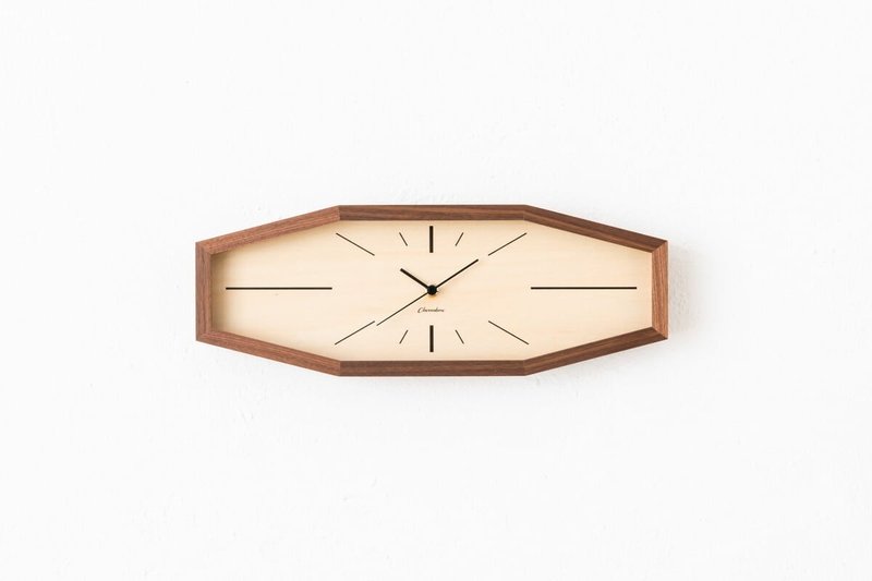 LINEAR CLOCK 線形八角時計 - 時計 - 木製 
