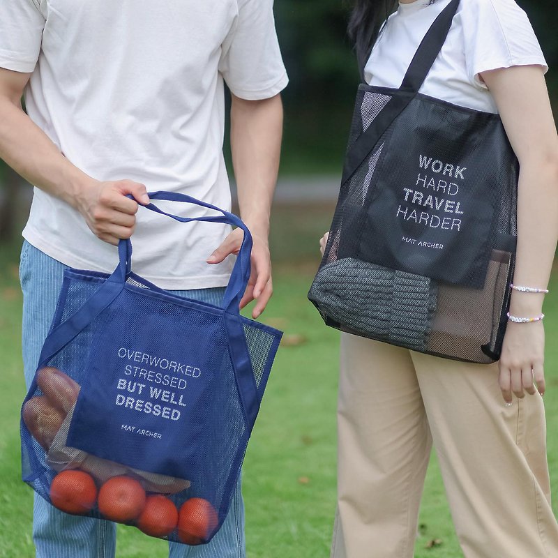 Mesh Bag -  Lightweight Shopping Bag, Beach Bag - 手提包/手提袋 - 聚酯纖維 
