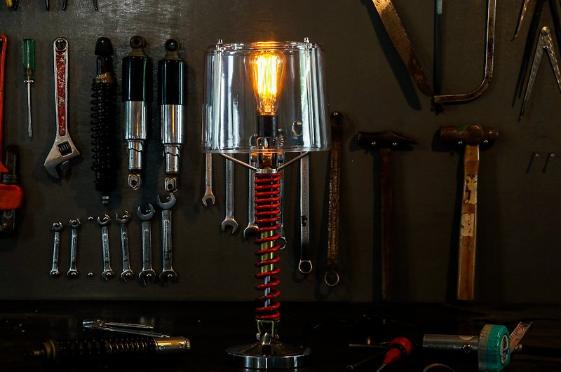 クッションランプショックアブソーバー再生工業スタイル手作り常夜灯 - 照明・ランプ - 金属 シルバー
