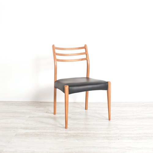 ノルディックレトロオークソリッドオークナチュラルレザーダイニング