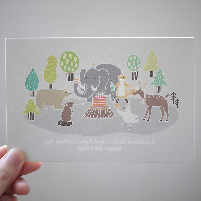 Animals Birthday Card / Cute Birthday Card - การ์ด/โปสการ์ด - กระดาษ 