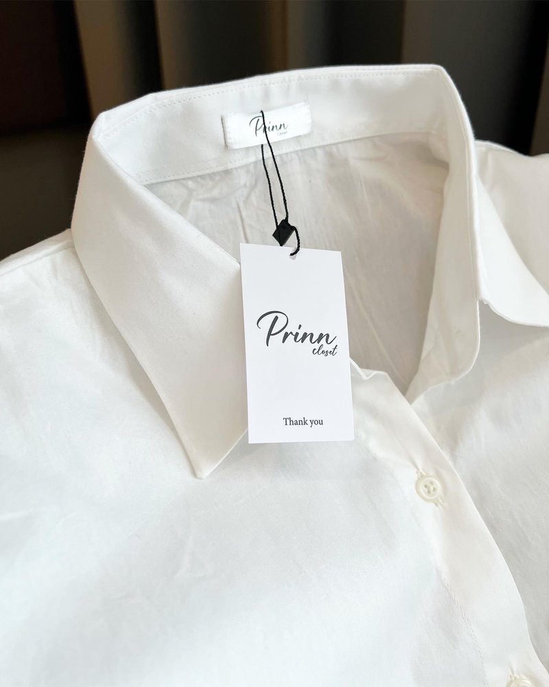 Oversize shirt, quality grade cotton fabric - 女襯衫 - 棉．麻 白色