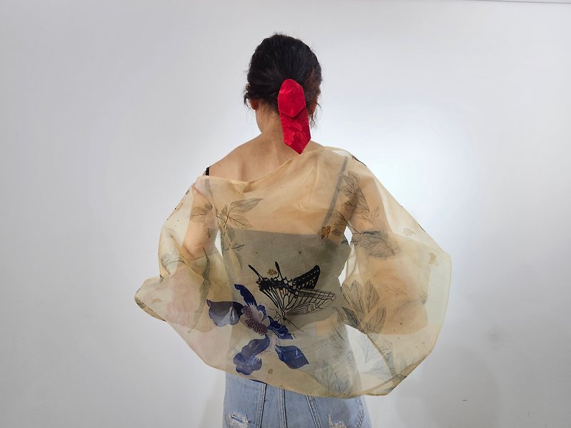 Korean folk painting Bolero Hanbok - เสื้อผู้หญิง - วัสดุอื่นๆ 