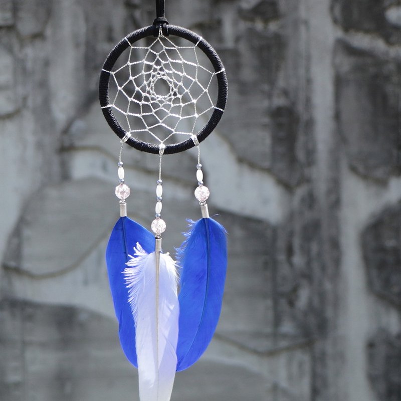 [Limited] Eternal Moment丨Hand-woven Sparkling Dreamcatcher Dream Catcher-Royal Blue - Other - Other Materials Multicolor
