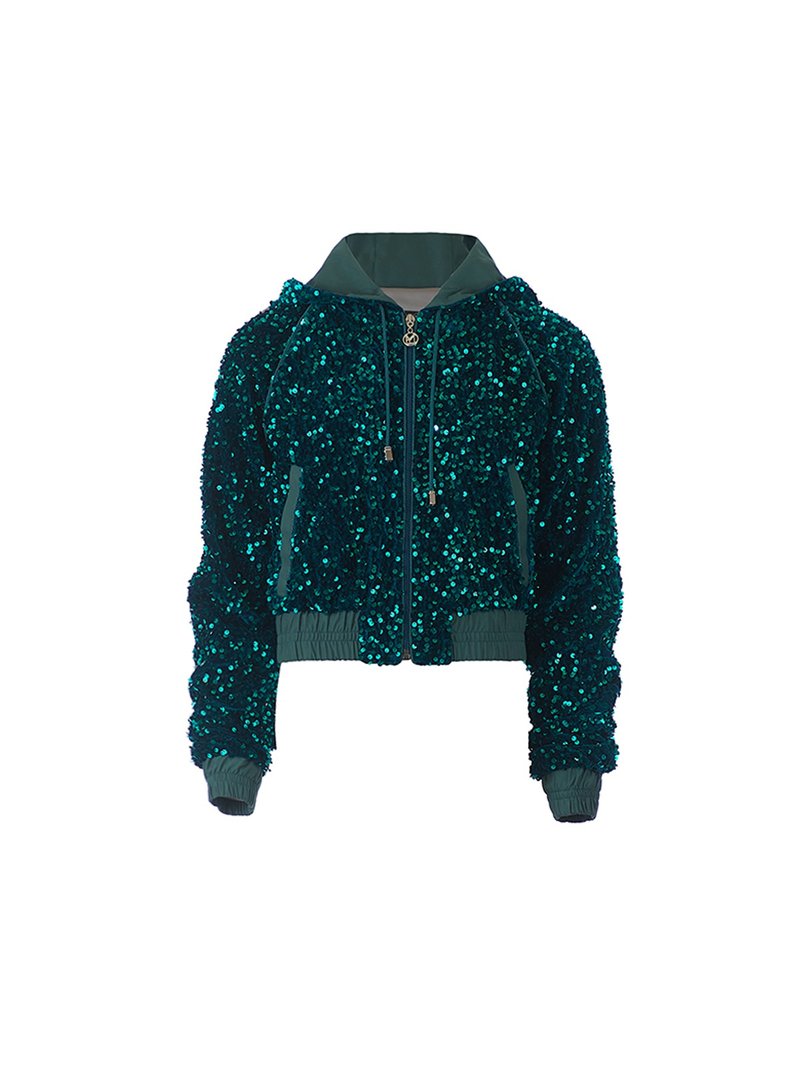 Bling jacket - เสื้อแจ็คเก็ต - เส้นใยสังเคราะห์ สีเขียว