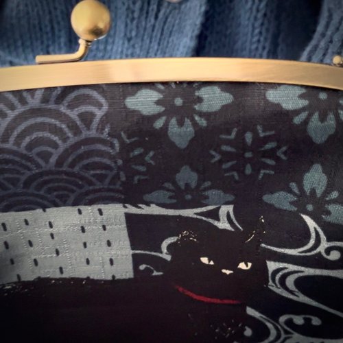 New Large Capacity*Black Cat Yoyo Bag XL/Kyoto Artisan Pure